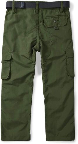 OCHENTA Boy's Pull on Casual Cargo Pants، سريع الجفاف في الهواء الطلق للمشي لمسافات طويلة وصيد الأسماك للأطفال الشباب رمادي 160-9-10 سنوات in Kuwait