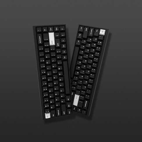 XVX WOB Keycaps 168 مفتاحًا، مجموعة أغطية مفاتيح مخصصة PBT مزدوجة اللقطات، نمط بسيط باللون الأبيض على أغطية مفاتيح سوداء، أغطية مفاتيح للوحة المفاتيح ذات شكل الكرز للوحة المفاتيح الميكانيكية Cherry Gateron MX in Kuwait