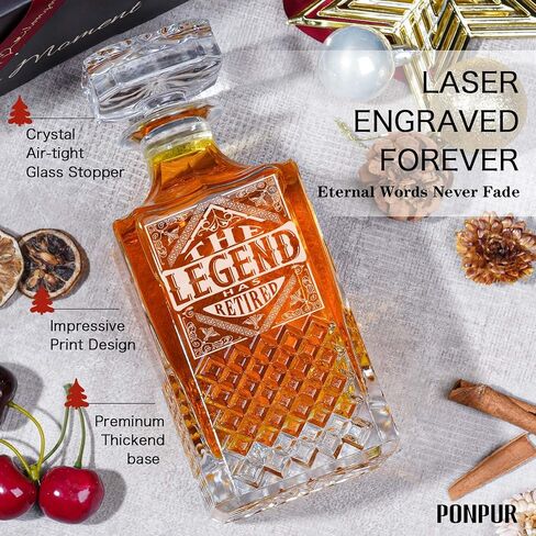 PONPUR Whiskey Decanter Engraved We The People American Flag, 750ml Whiskey Decanter Set with 2 Glasses, Christmas Boss Day Patriotic Birthday Gifts For Men Dad, Liquor Scotch Bourbon Presents in Saudi Arabia