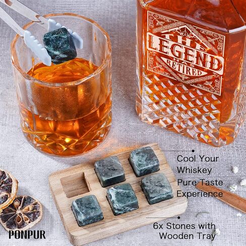 PONPUR Whiskey Decanter Engraved We The People American Flag, 750ml Whiskey Decanter Set with 2 Glasses, Christmas Boss Day Patriotic Birthday Gifts For Men Dad, Liquor Scotch Bourbon Presents in Saudi Arabia