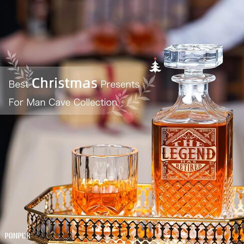 PONPUR Whiskey Decanter Engraved We The People American Flag, 750ml Whiskey Decanter Set with 2 Glasses, Christmas Boss Day Patriotic Birthday Gifts For Men Dad, Liquor Scotch Bourbon Presents in Saudi Arabia