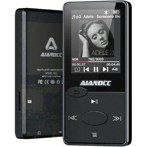 Mp3 Player with Bluetooth 5.3 HiFi Sound, Mp3 Player with FM Radio, Mini Music Player 32G for Kids Adults, Earphones Included, TF Card can be Inserted