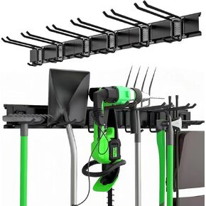 Garage Wall Organization, Garage Storage Organization Wall Mount, Garden Tool Rack Organizer Heavy Duty Folding Chair Hangers