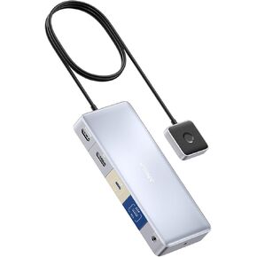 Anker Docking Station, KVM Switch for a Desktop PC and a Laptop, Dual 4K Monitor 553 USB C Docking Station, with HDMI and DisplayPort, USB 3.0 Ports for Hp Laptop, MacBook, iPad, Steam Deck and More