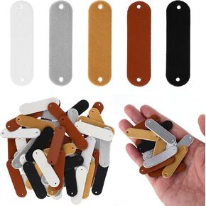 Handmade Tags for Crochet Handmade Leather Labels Faux Handmade with Love Leather Tags for Handmade Items Embellishment Knit Accessories with Hole for DIY Crafts Sewing Crochet Knitting Hats