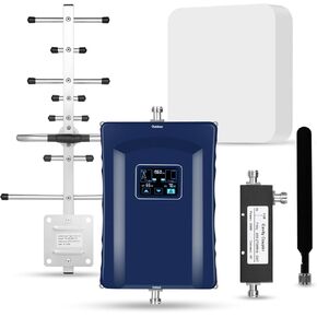 Cell Phone Booster for Home and Office,Cell Phone Signal Booster for Rural Area with 2 Indoor Antennas,Boosts 5G 4G All U.S. Carriers, FCC Approved Up to 6500sq ft
