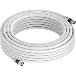 Replacement 60 Ft RG6 Antenna Cable F-Male Connector for Cell Phone Booster