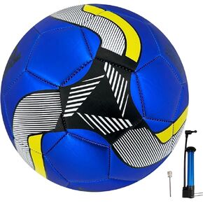 Senston Soccer Ball Size 3 &Size 4 & Size 5 with Pump - Official Match Football Adults and Junior Kids Soccer Ball