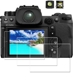 X-H2S Screen Protector for Fujifilm X-H2S Camera, X-H2S 9H Tempered Glass Screen Protector Edge to Edge Protection [3 Pack]