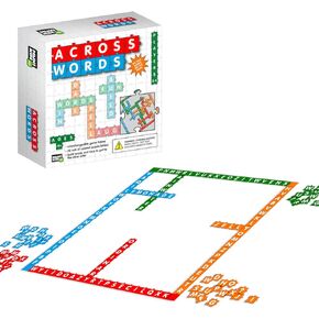 MUKIKIM Across Words - Puzzle & Word Game in One! Interactive & Educational Spelling Board Game for 2-4 Players Family Fun. Enhance STEM & Vocabulary Skills