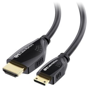 Cable Matters High-Speed 4K Mini HDMI to HDMI Cable 25ft (4K HDMI to Mini HDMI/HDMI Mini to HDMI Cable) - Compatible with Tablets, Nikon, Sony, Canon DSLR, Raspberry Pi Zero, 25 Feet