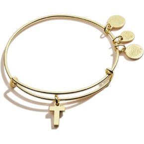 Alex and Ani Expandable Bangle for Women, Initials A to Z Letter Charms, Shiny Finish, 2 to 3.5 in