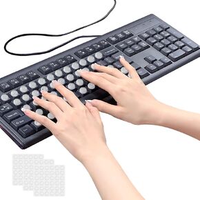 108PCS DIY Keyboard Keycaps,Nail Type Keyboard Stickers,Transparent Bulge Laptop Keyboard Stickers,Nail Enhancement Practical Tool,for Women with Long Nails