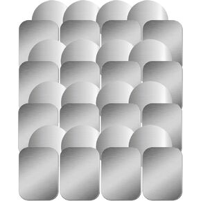 SALEX Phone Metal Stickers for Magnetic Mount. Replacement Set of 16 Magnet Metal Plates Inside Cell Phone Case. Silver Car Sticky Small Round Iron Discs with 3M Adhesive Backing for Holder, Crafts. in Saudi Arabia