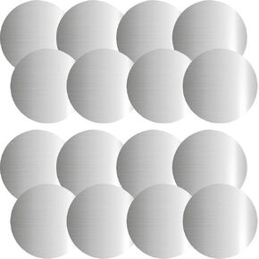 Phone Metal Stickers for Magnetic Mount. Replacement Set of 16 Magnet Metal Plates Inside Cell Phone Case. Silver Sticky 3M Adhesive Backing Car Small Rectangular Iron Discs for Holder Crafts