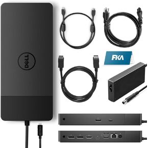 Dell Docking Station WD19 130W, Performance Dock WD19 with 130W Power Adapter + 90W Power Delivery + HDMI Cable + DisplayPort Cable (New)