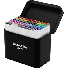 80 Colors Dual Tip Artist Alcohol Markers Set with Carrying Case - Perfect for Coloring, Drawing, Sketching, Card Making and Illustration - Perfect for Adults and Kids