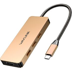 WAVLINK USB C Docking Station, USB C to HDMI Adapter with 4K HDMI, 100W PD, 3X USB3.1, SD/TF Card Reader, USB C Hub Dongle for MacBook Pro/Air, iPad Pro, Surface, XPS, Thunderbolt 3/4 Laptops, Black