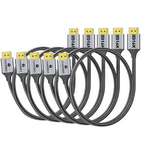 DisplayPort Cable 2.1, DP Cable 2.1 6FT [16K@60Hz, 8K@120Hz, 4K@240Hz, 2K@240Hz] Support 80Gbps HDR, HDCP DSC 1.2a, Display Port Compatible DP1.4/1.2 FreeSync G-Sync for PC/TV/Monitor