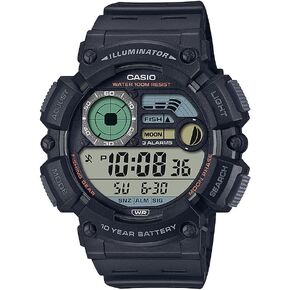 Casio Illuminator 10-Year Battery Men's Moon Phase Fishing Level Watch WS-1500H-5AV