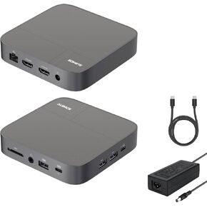 8K USB C Docking Station Dual Monitor 2 Hdmi with 130W Power Supply,11-in-1 Laptop Docking Station 5Gbps USB C and USB A 3.1, PD Ethernet, Audio, SD Card Reader Port for USB C Thunderbolt Laptops