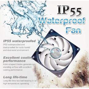 TITAN- 12V DC IP55 Waterproof/Dustproof Case Cooling Fan (140mm (2 Pack)) in Kuwait