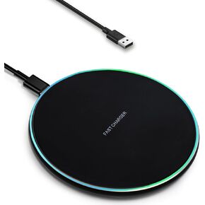 محطة شحن لاسلكية 8 في 1 مع 6 منافذ USB، شاحن لاسلكي 120 واط مع 2*PD و3*QC3.0 لأجهزة متعددة، قاعدة حامل مغناطيسية Qi متوافقة مع iPhone iWatch AirPods