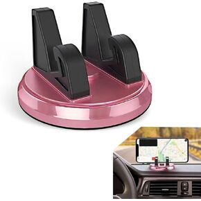 Pack-1 Car Dashboard Mobile Phone Holder, Vertical and Horizontal One-Handed Pick-up Navigation Holder, 360 Degree Rotatable Self-Adhesive Support Bracket, Universal for Cars Home (Black)