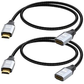8K HDMI Cable 6 Feet 5-Pack, High Speed HDMI 2.1 Cable 6FT Braided 48Gbps, 8K Computer Monitor HDMI TV Cable CL3 Rated (8K@60Hz, 4K@165Hz, 1080P@240Hz, eARC, HDR, 3D) for HDTV, PS4/5 and More