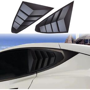 YHCDSEA for Tesla Model S Rear Side Window Covers Louvers Sport Style Cool Exterior Decoration fit Tesla Model S 2017-2023 Accessories (Glossy Carbon Fiber Pattern)