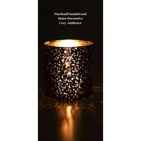 شمعة معطرة - الباتشولي وخشب الصندل - فتيل قطني وزيوت عطرية - حاوية سيراميك من الصويا النقي 8 اونصة - خالية من البارابين - خالية من الفثالات - وقت الاحتراق 36 ساعة فما فوق