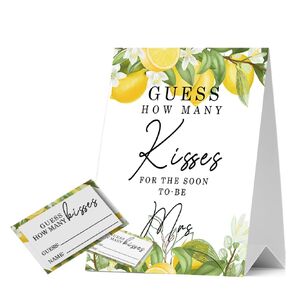 Guess How Many Candies Baby Shower Games, Pack of 1 Logo and 50 Cards, Golden Star and Moon, Blue Cloud, Baby Shower Signs, Baby Shower Invitation Set, Bridal Shower Sign, Gender Reveal - JRM310