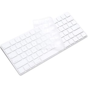 ProElife Ultra Thin Silicone Keyboard Protector Cover Skin for Apple Magic Keyboard & Magic Keyboard 2 (U.S Version, Model: MLA22L/A-A1644, Without Numeric Keypad) (Transparent)
