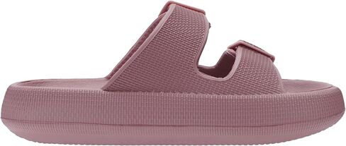 WHITIN Slides for Women Men Double Buckle Adjustable Thick Sole Pillow Slippers Bathroom Sandals in Saudi Arabia