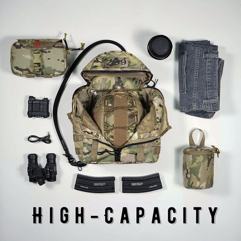 Tatical Helmet Backpack,Warrior Assault Systems Large Helmet Bag Cargo Molle Head Protection Kit Pack (MC) in Saudi Arabia
