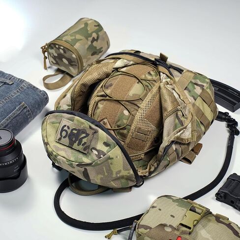Tatical Helmet Backpack,Warrior Assault Systems Large Helmet Bag Cargo Molle Head Protection Kit Pack (MC) in Saudi Arabia