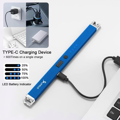 ولاعة كهربائية بدون لهب مقاومة للرياح ولاعة USB قابلة لإعادة الشحن مع قفل أمان لشمعة الشواء والمطبخ المنزلي in Kuwait