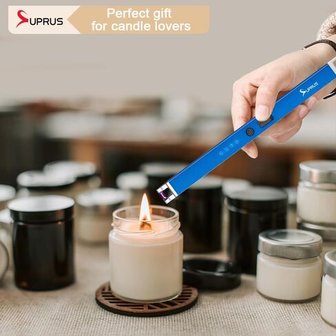 ولاعة كهربائية بدون لهب مقاومة للرياح ولاعة USB قابلة لإعادة الشحن مع قفل أمان لشمعة الشواء والمطبخ المنزلي in Kuwait