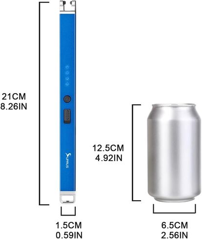 ولاعة كهربائية بدون لهب مقاومة للرياح ولاعة USB قابلة لإعادة الشحن مع قفل أمان لشمعة الشواء والمطبخ المنزلي in Kuwait