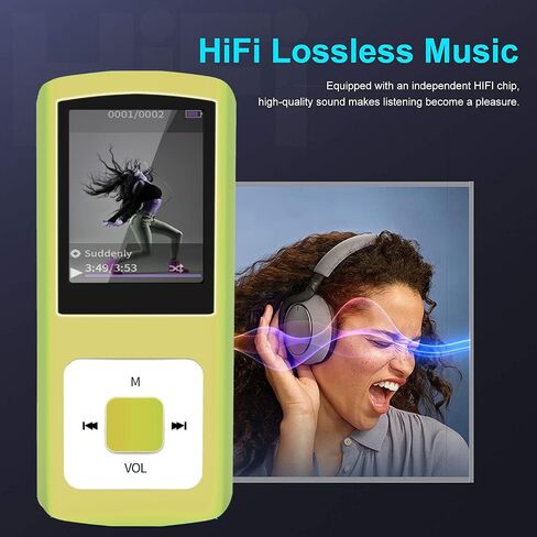 مشغل MP3، مشغل موسيقى Hotechs HiFi 16GB مع بلوتوث 5.0، مع مسجل صوت/فيديو/عارض صور/كتاب إلكتروني/راديو FM in Saudi Arabia