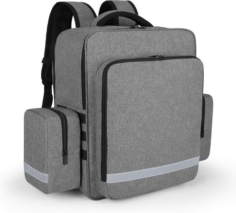 Trunab Emergency Medical Backpack Empty, EMT Camping Molle Bag with Detachable Side Pocket and No-Slip Bottom for Camping, Hiking, Traveling, Daycare, Red, Bag Only in Kuwait