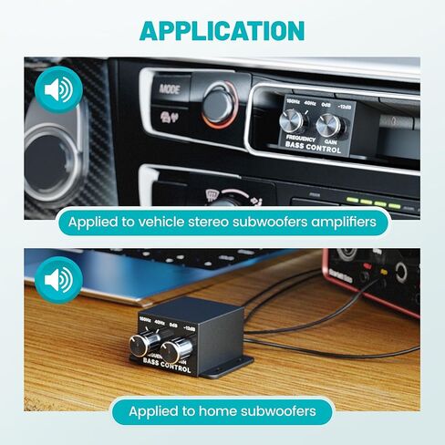 جهاز التحكم في الصوت من NuIth Universal Amplifier RCA Bass، مقبض التحكم في مستوى الصوت لمستوى صوت السيارة AMP، جهاز التحكم في مقبض الجهير، مقبض ضبط التحكم في مكبر صوت السيارة لمعظم المركبات in Kuwait