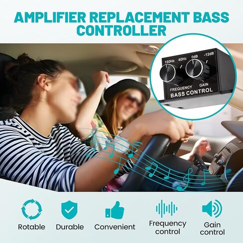 جهاز التحكم في الصوت من NuIth Universal Amplifier RCA Bass، مقبض التحكم في مستوى الصوت لمستوى صوت السيارة AMP، جهاز التحكم في مقبض الجهير، مقبض ضبط التحكم في مكبر صوت السيارة لمعظم المركبات in Kuwait