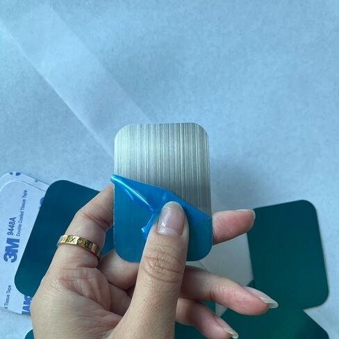 Phone Metal Stickers for Magnetic Mount. Replacement Set of 16 Magnet Metal Plates Inside Cell Phone Case. Silver Sticky 3M Adhesive Backing Car Small Rectangular Iron Discs for Holder Crafts in Saudi Arabia