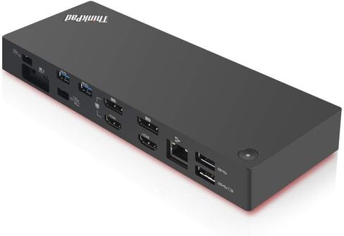 Lenovo [OB] USA ThinkPad Thunderbolt 3 Dock Gen 2 135W (40AN0135US) Dual UHD 4K Display Capability, 2 HDMI, 2 DP, USB-C, USB 3.1, Black in Saudi Arabia