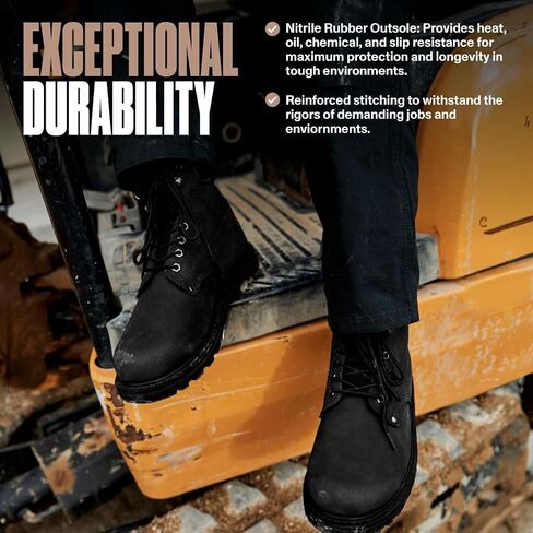 أحذية عمل EVERBOOTS Tank S بمقدمة فولاذية للرجال، تقنية EverFit Comfort، قبضة مضادة للانزلاق وامتصاص الصدمات الفائق، حذاء جلدي شديد التحمل، بناء ملابس عمل صناعية آمنة، أحذية كهربائي in Kuwait
