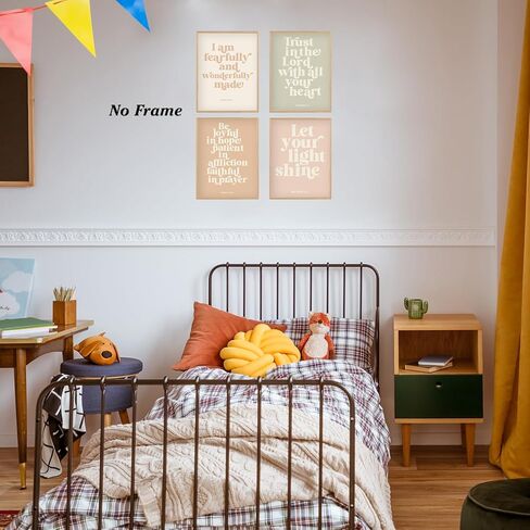 مطبوعات فنية جدارية غير مؤطرة لحضانة القارب المسيحي، ملصقات مطبوعة للتعليم المسيحي، ديكور فني لجدار الحضانة، ديكور الحضانة المسيحية، مجموعة من 4 مقاس 8 × 10 بوصة in Kuwait