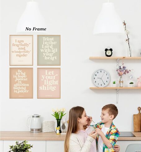 مطبوعات فنية جدارية غير مؤطرة لحضانة القارب المسيحي، ملصقات مطبوعة للتعليم المسيحي، ديكور فني لجدار الحضانة، ديكور الحضانة المسيحية، مجموعة من 4 مقاس 8 × 10 بوصة in Kuwait