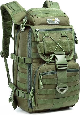 32L Military Tactical Backpack, 1000D Nylon Molle Backpack, Army Camping Assault Pack, Laptop Rucksack (O.D.Green) in Saudi Arabia