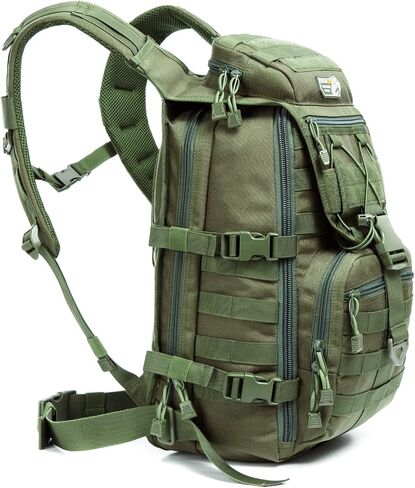 32L Military Tactical Backpack, 1000D Nylon Molle Backpack, Army Camping Assault Pack, Laptop Rucksack (O.D.Green) in Saudi Arabia
